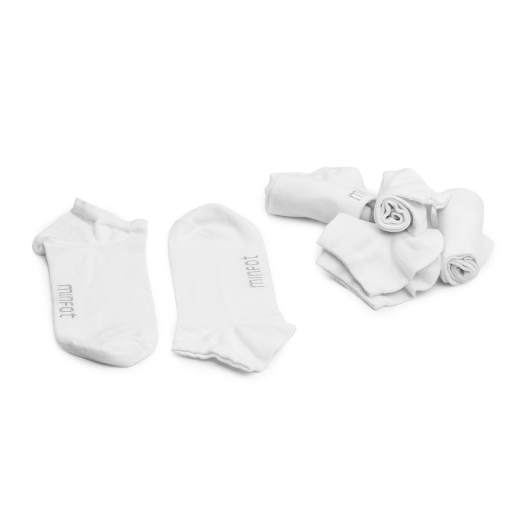 Produktbild 7 - Minfot Bambustrumpor Sneaker Sensitive Vit 5-Pack