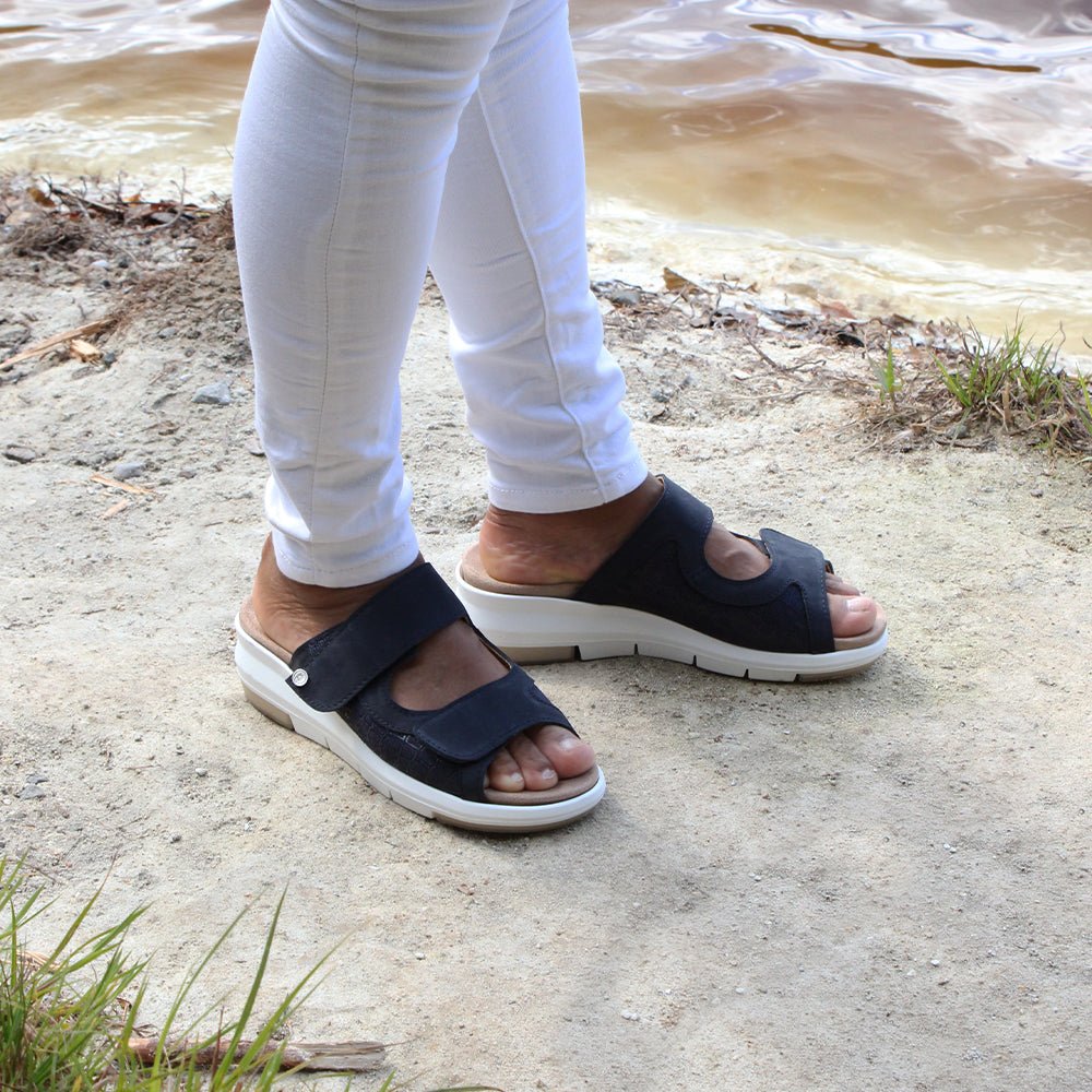 Produktbild 10 - Minfot Sandal Komfort Bea Stretch Nubuck Navy