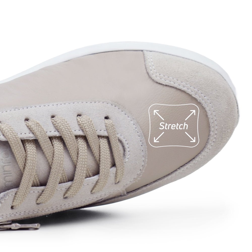 Produktbild 4 - Minfot Way Sneaker Bred Stretch Zip Beige