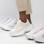Minfot Joy Sneakers Dame Mesh Ruskind Sand