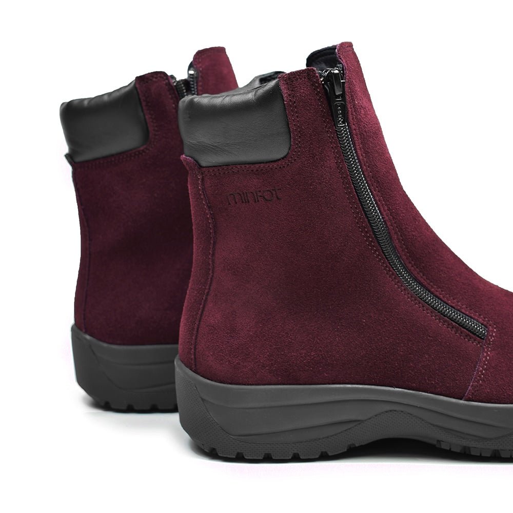Produktbild 9 - Minfot Dubbskor Boden Mocka Ull Bordeaux