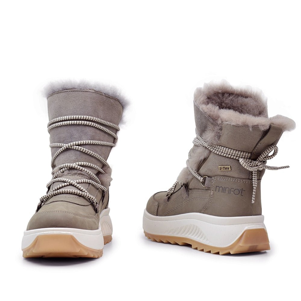 Produktbild 9 - Minfot Arctic Vinterkängor med fårskinn J-TEX Taupe