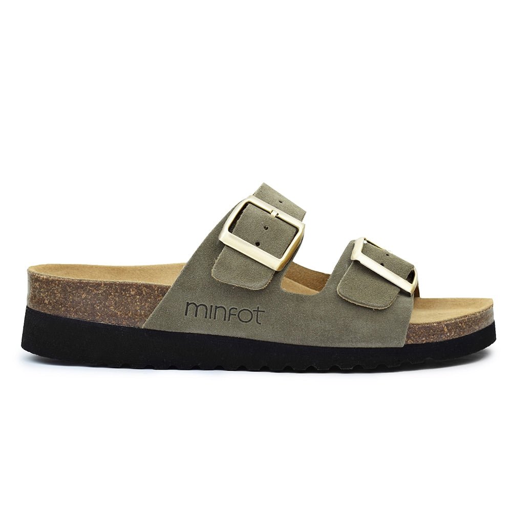 Produktbild 3 - Minfot Sandaler Mjuk Bio Moa Mocka Olivgrön