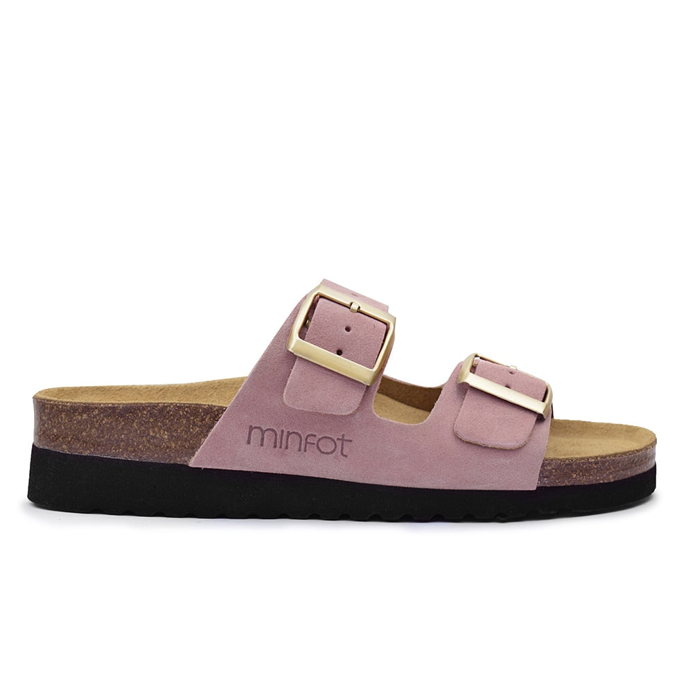 Minfot Sandaler Blød Bio Moa Ruskind Lyserød