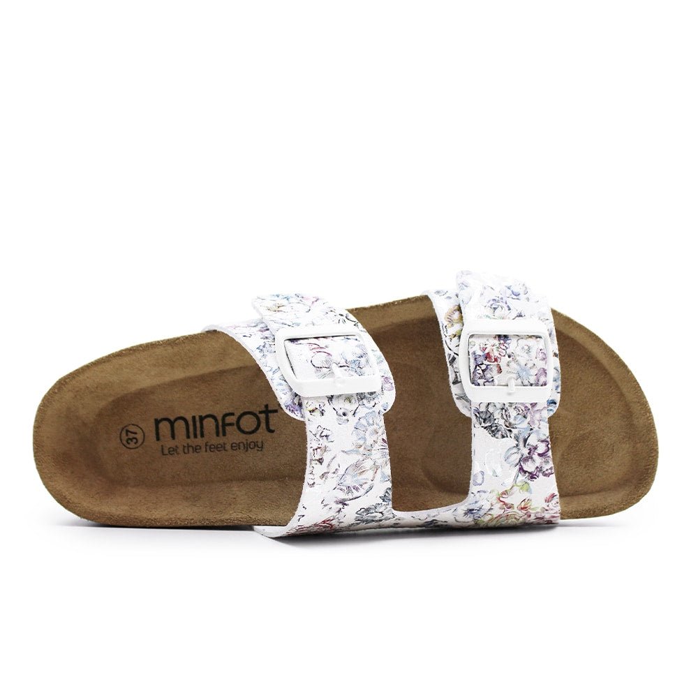 Minfot Sandaler Blød Bio Tropical Flowers Hvid