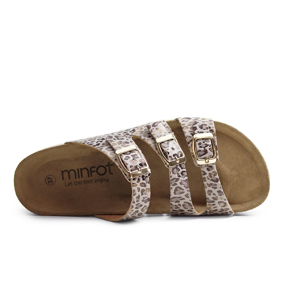 Minfot Upstep Lux Sandaler Dame Leopard Beige