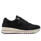 Minfot Cloe Sneaker Dame Lynlås Ruskind Sort