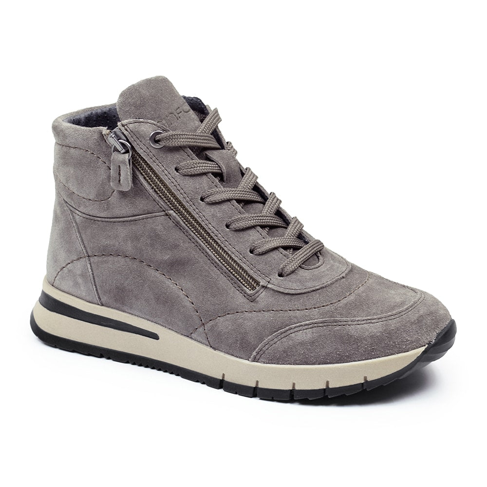 Minfot Luna Høy Sneaker Dame Ruskind Taupe