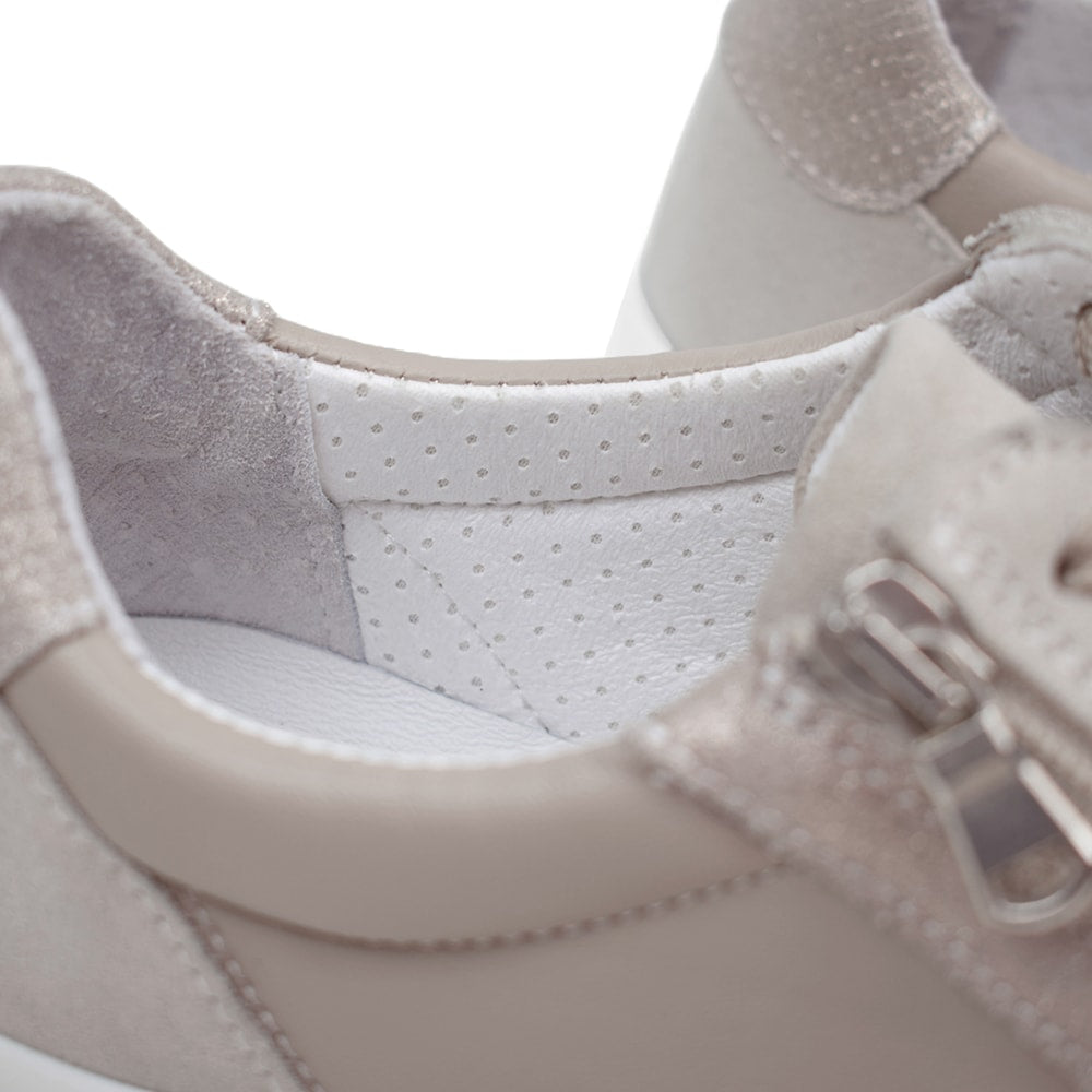 Produktbild 12 - Minfot Way Sneaker Bred Stretch Zip Beige