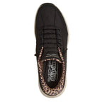 Skechers Cozy Fit Sneakers Dame Slip-Ins Sort Leopard