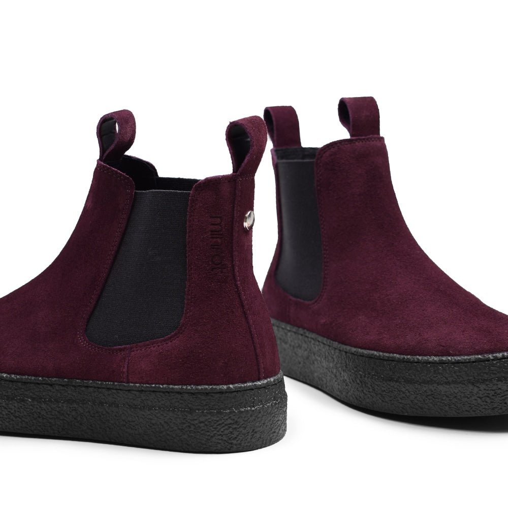 Minfot Chelsea Boots Visby Ruskind Bordeaux
