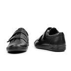 Minfot Aveny Skinn Sneaker Dame Velcroband Sort