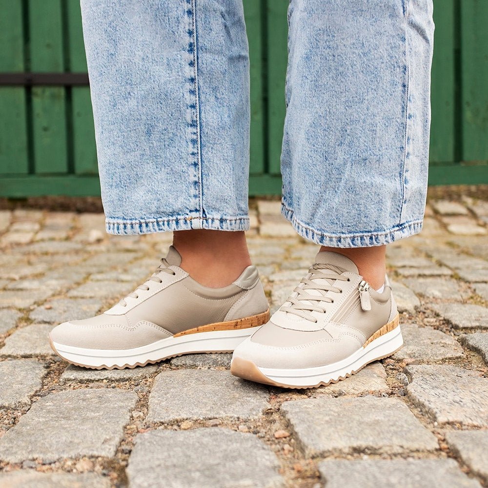 Produktbild 13 - Minfot Alley Sneaker Stretch med dragkedja Beige