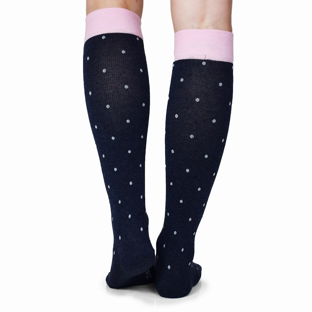 Minfot Støttestrømper bomuld Eco Dot Grey 1-pak