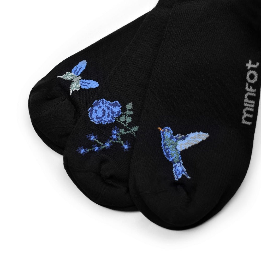 Minfot Flawless Støttestrømper Eco Bomuld Summernight Sort 3-pak