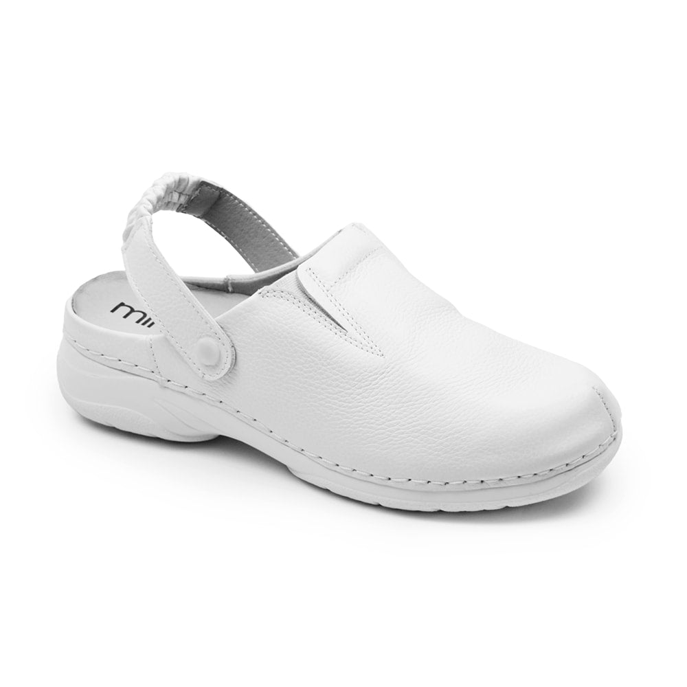 Minfot Arbejdssko Tøffel Blød Hvid