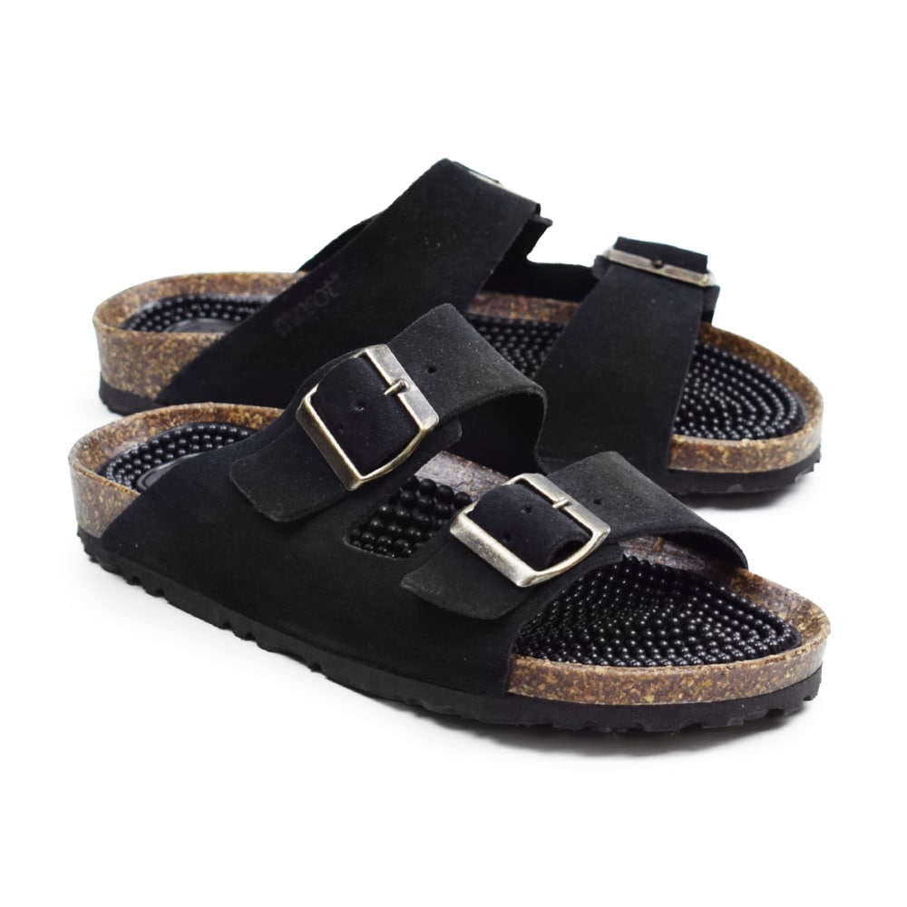 Minfot Massage Sandaler Bio Ruskind Sort