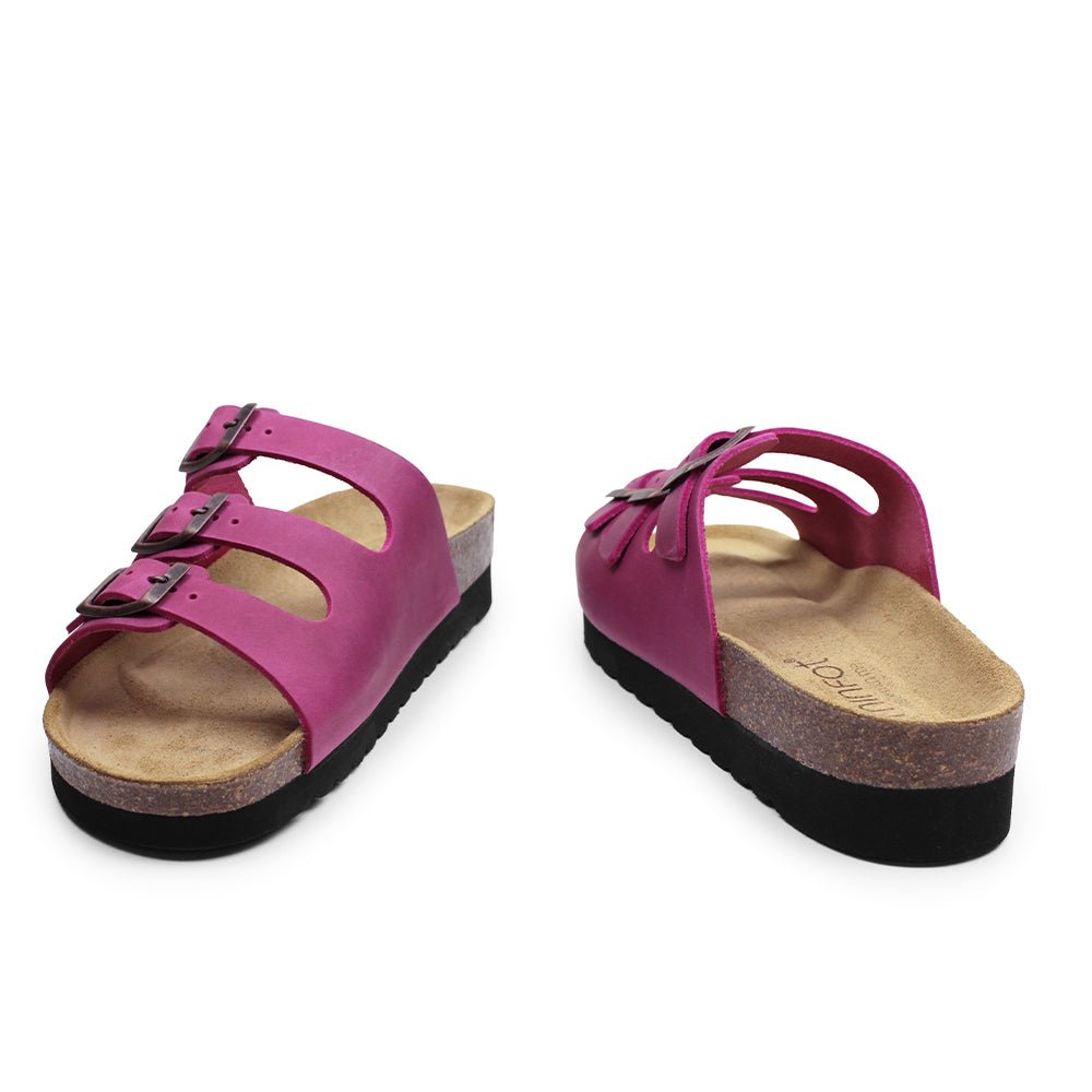 Minfot Sandaler Bio Læder Fuxia