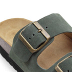 Minfot Moa Sandaler Dame Bio Ruskind Grøn
