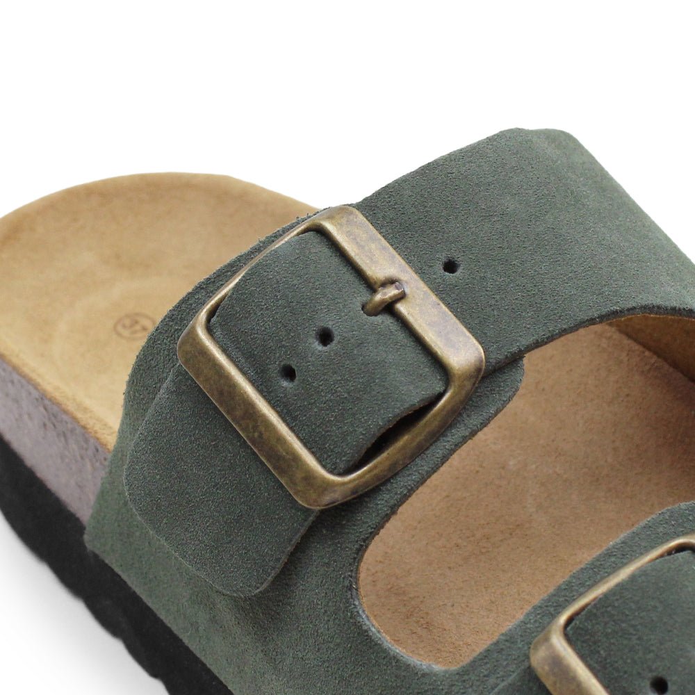 Minfot Moa Sandaler Dame Blød Bio Ruskind Grøn