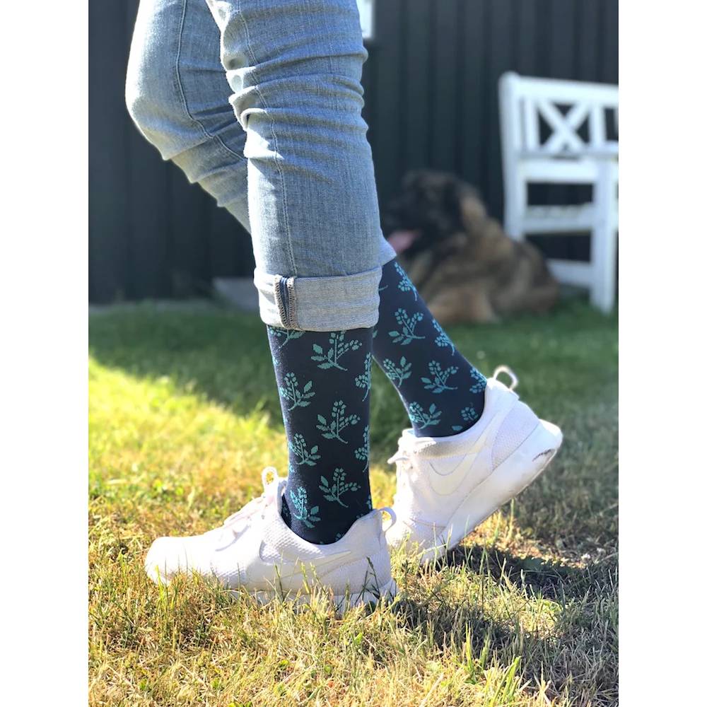 SupCare Støttestrømper Bambus Blue Flower