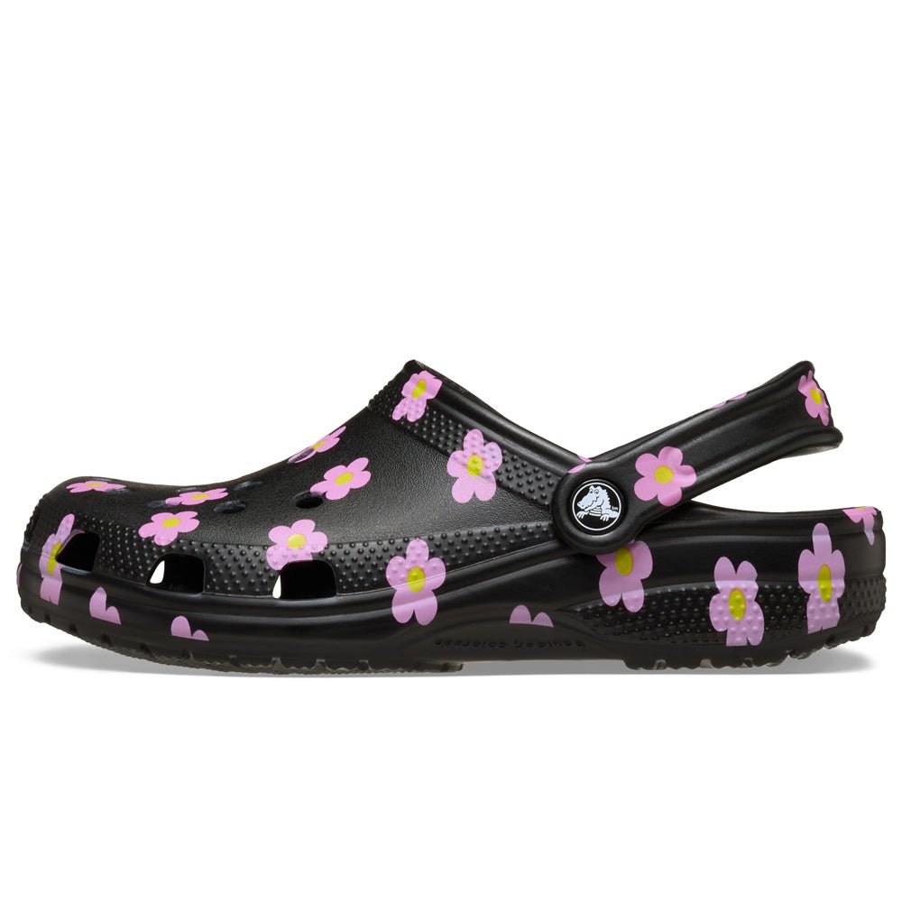 Crocs Classic Flower Clog Unisex Black
