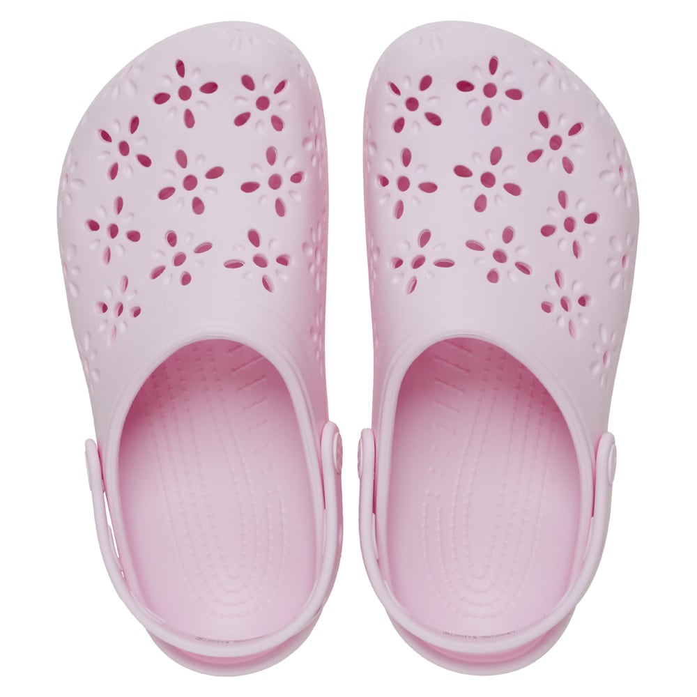 Crocs Classic Clog Floral Cut Out Pink Milk