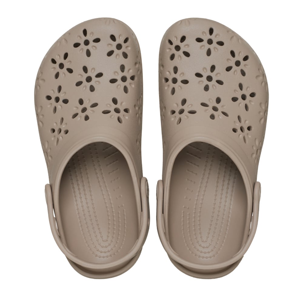 Produktbild 2 - Crocs Classic Clog Floral Cut Out Taupe
