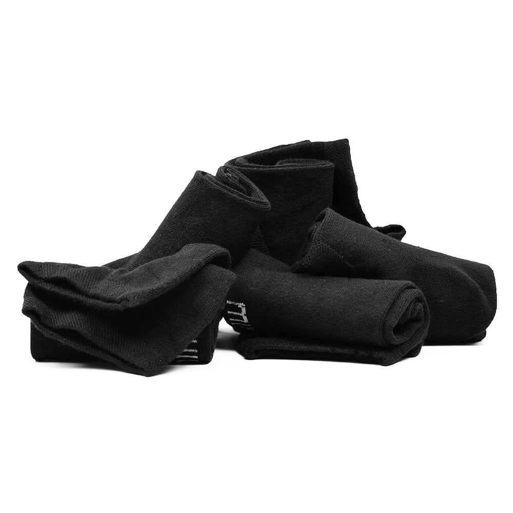 bomullsstrumpor-Minfot-Sneaker-Sensitive-Svart-5-pack