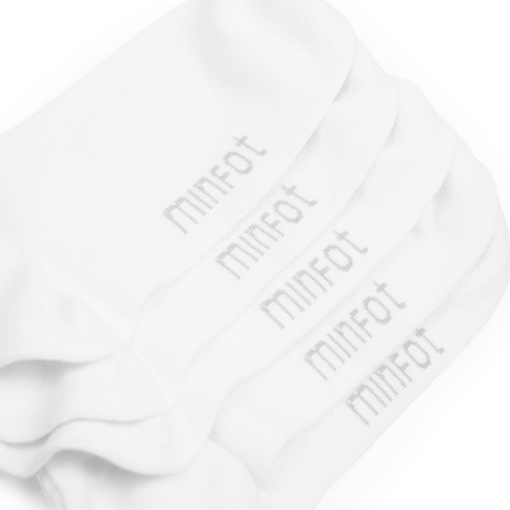 Produktbild 6 - Minfot Sensitive Bambusstrømper Hvide 5-pak