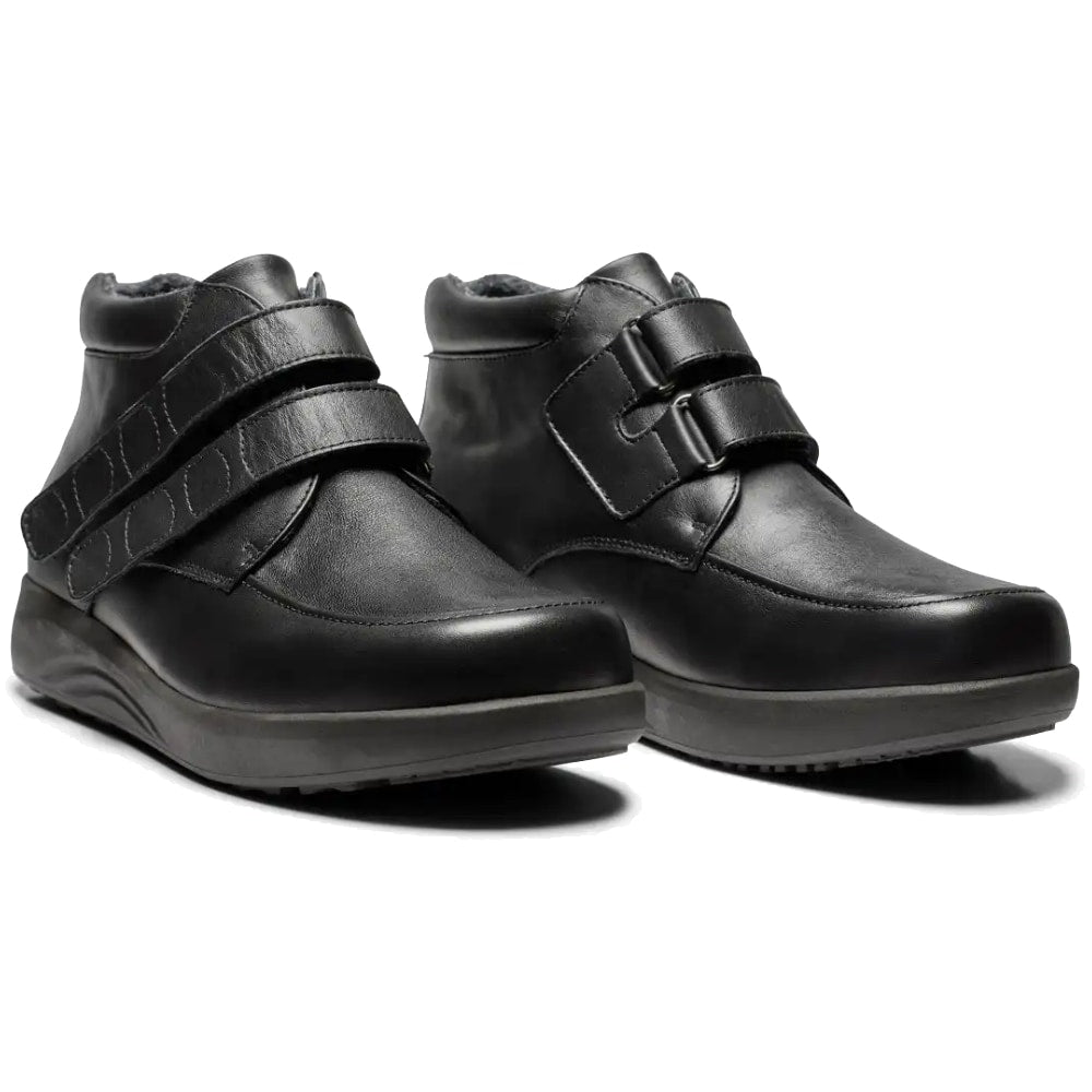 Produktbild 3 - New Feet Albert Ekstra Bredde Sko Orthostretch Klettlukning Sort