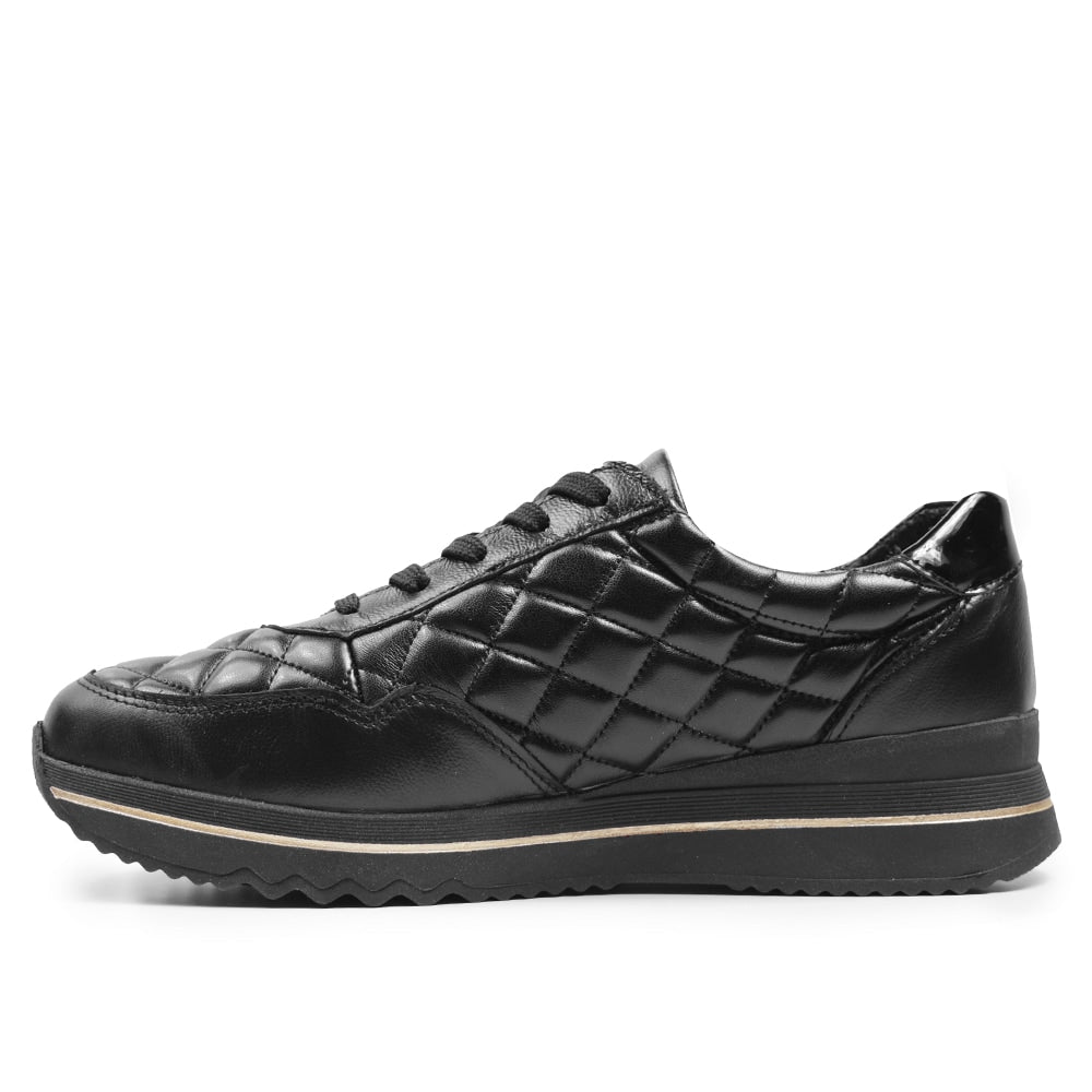 Produktbild 4 - Minfot Rut Sneaker Bred Læder Sort