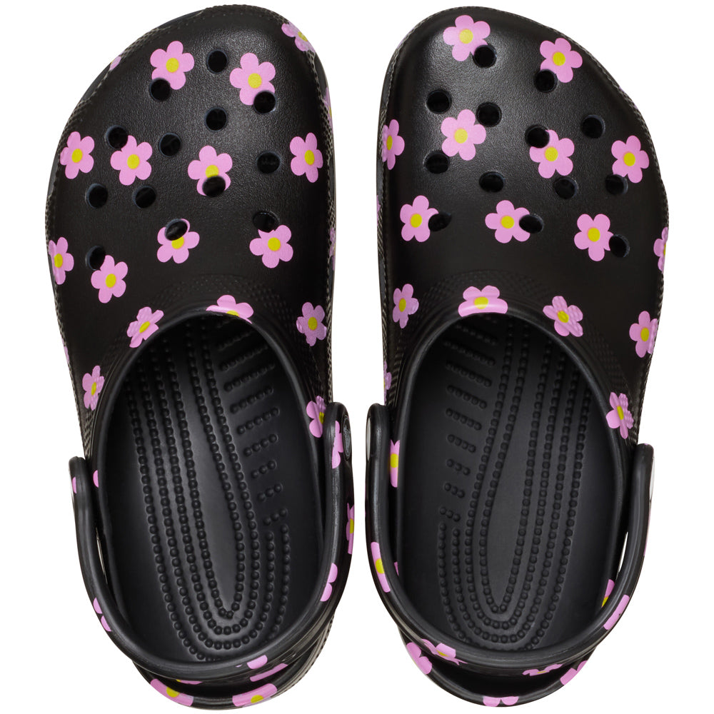 Produktbild 2 - Crocs Classic Flower Clog Unisex Black