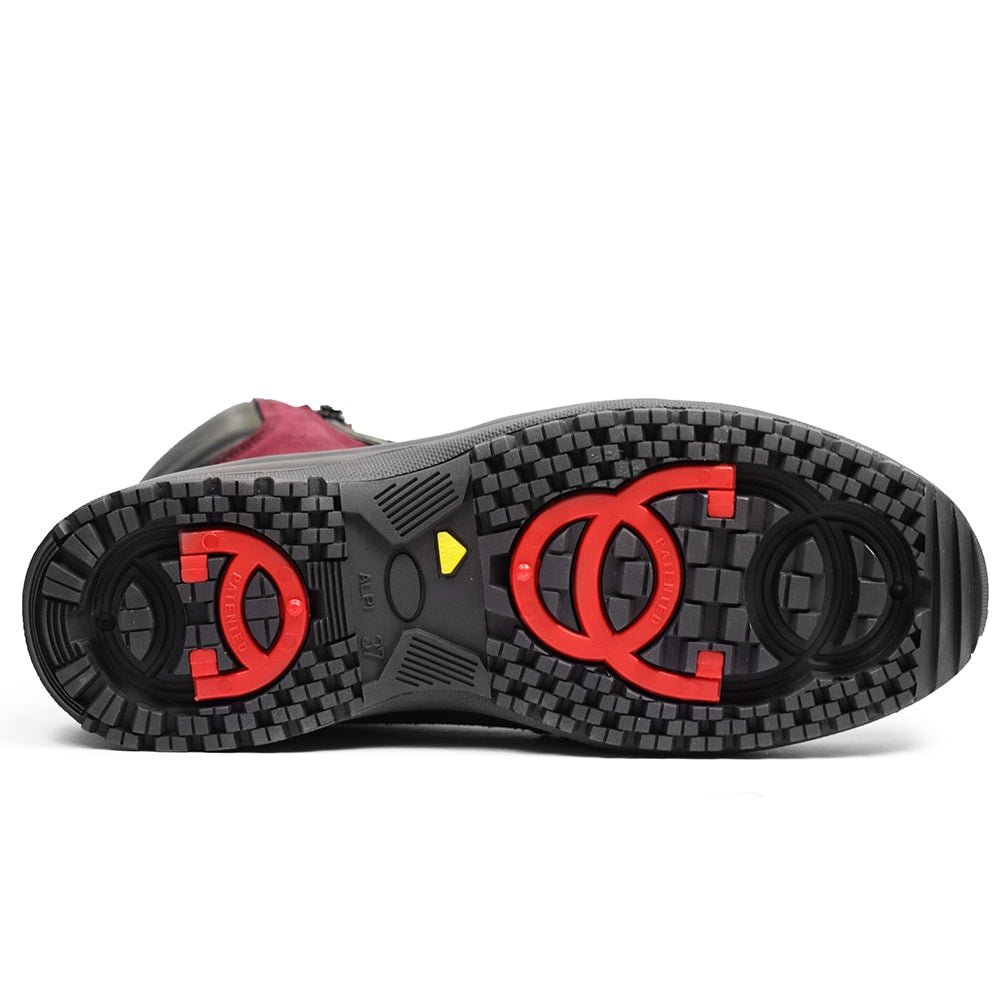 Minfot Pigsko Boden Ruskind Uld Bordeaux