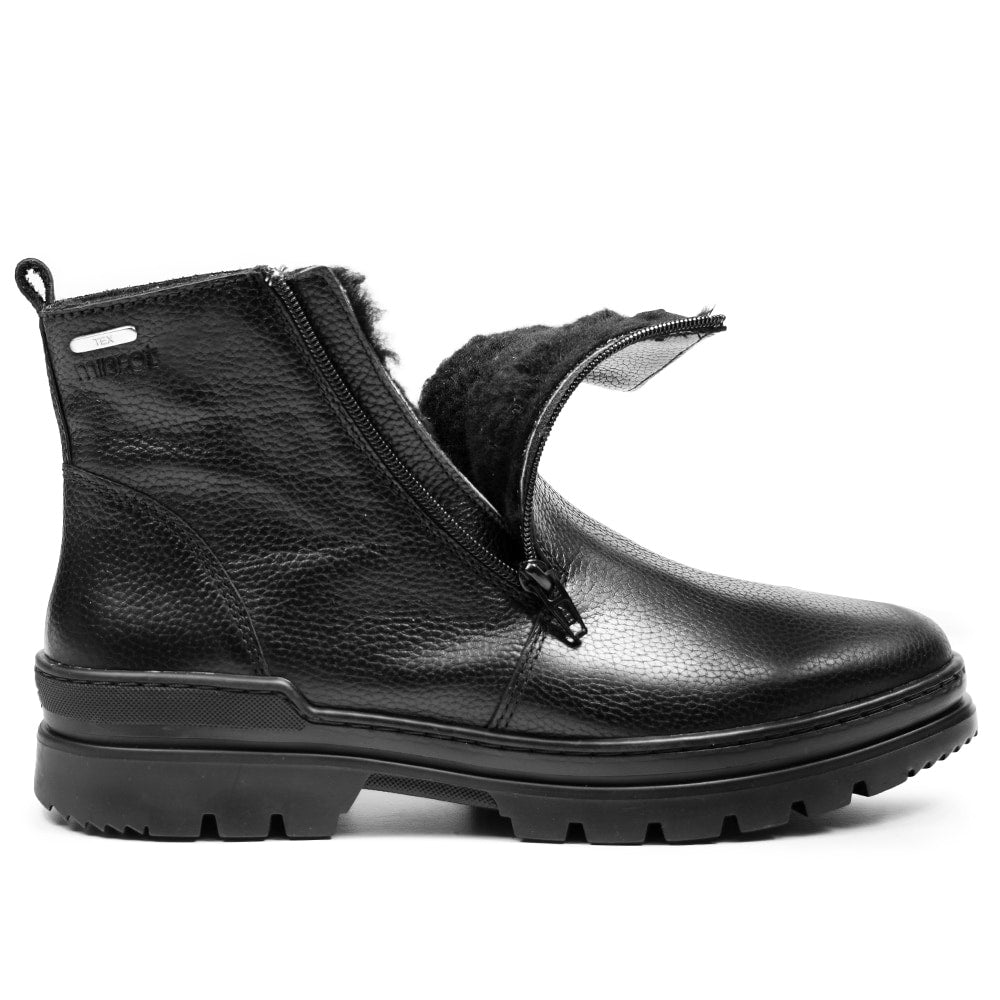 Minfot Piggsko Kalix Læder Uld Sort