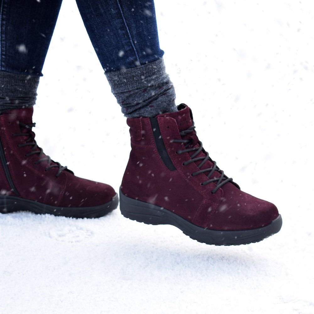 Minfot Pigsko Lima Ruskind Uld Bordeaux