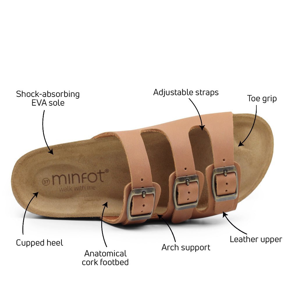 Minfot Lo Sandaler Dame Bio Læder Cognac