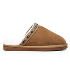 Minfot Fåreskind Hjemmesko Slip-on Myre med Sål Chestnut