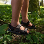 Minfot Burensvik Sandaler Herre Nubuck Sort
