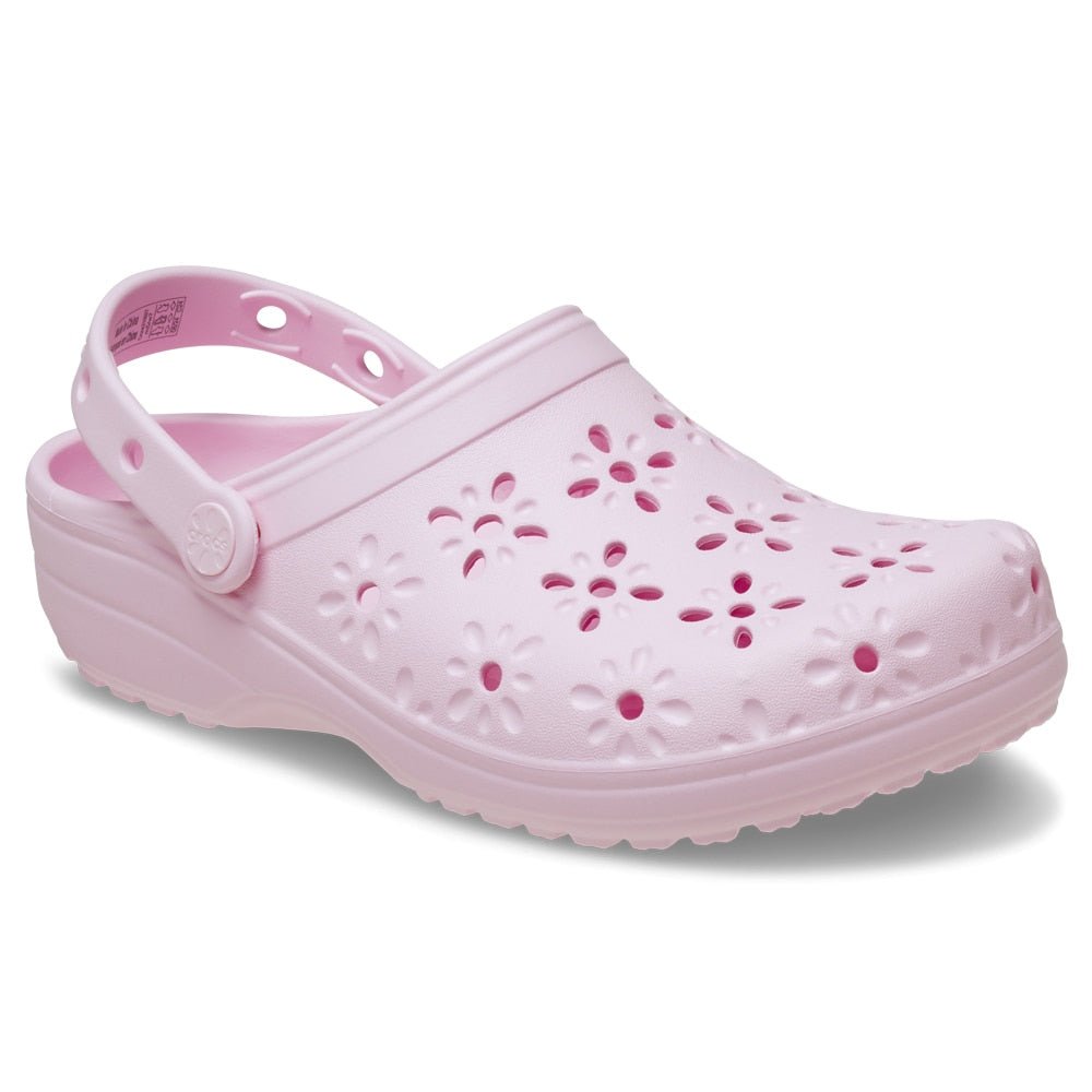 Crocs Classic Clog Floral Cut Out Pink Milk