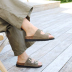 Minfot Moa Sandaler Dame Bio Ruskind Olive