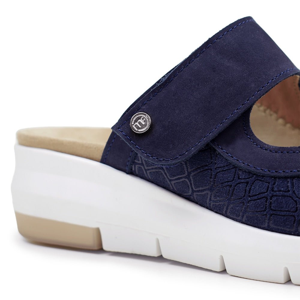 Minfot Sandal Komfort Bea Stretch Nubuck Navy