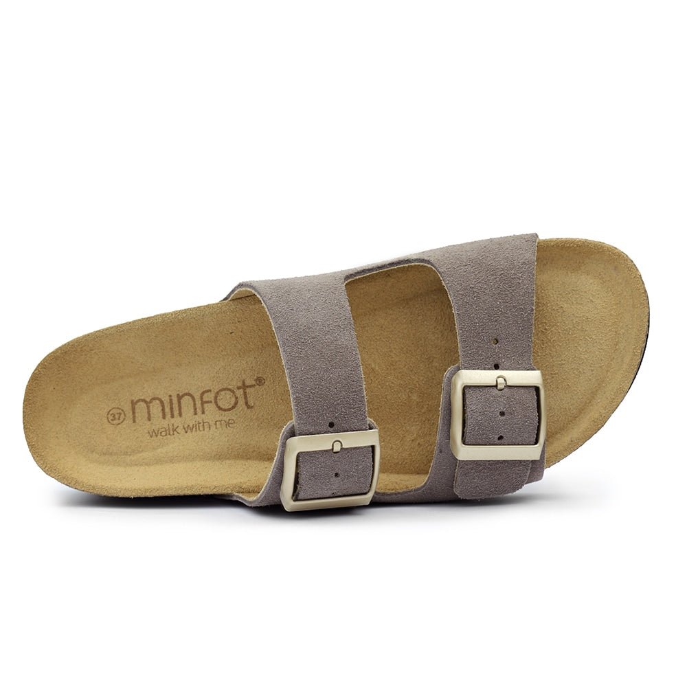 Minfot Sandaler Blød Bio Moa Ruskind Grå
