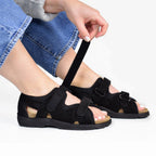 Minfot Justi Sandaler Dame Ruskind Sort 
