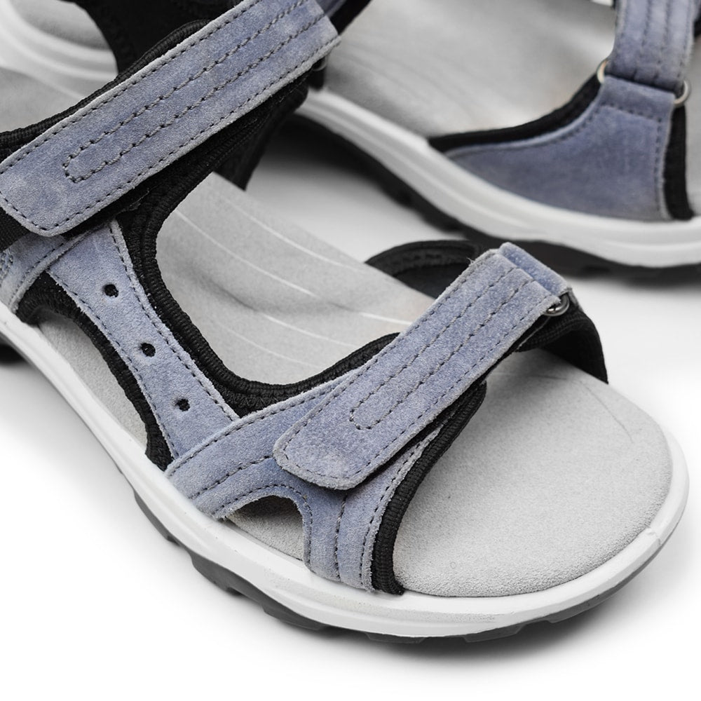 Minfot Sandaler Sandhamn Dame Ruskind Dueblå