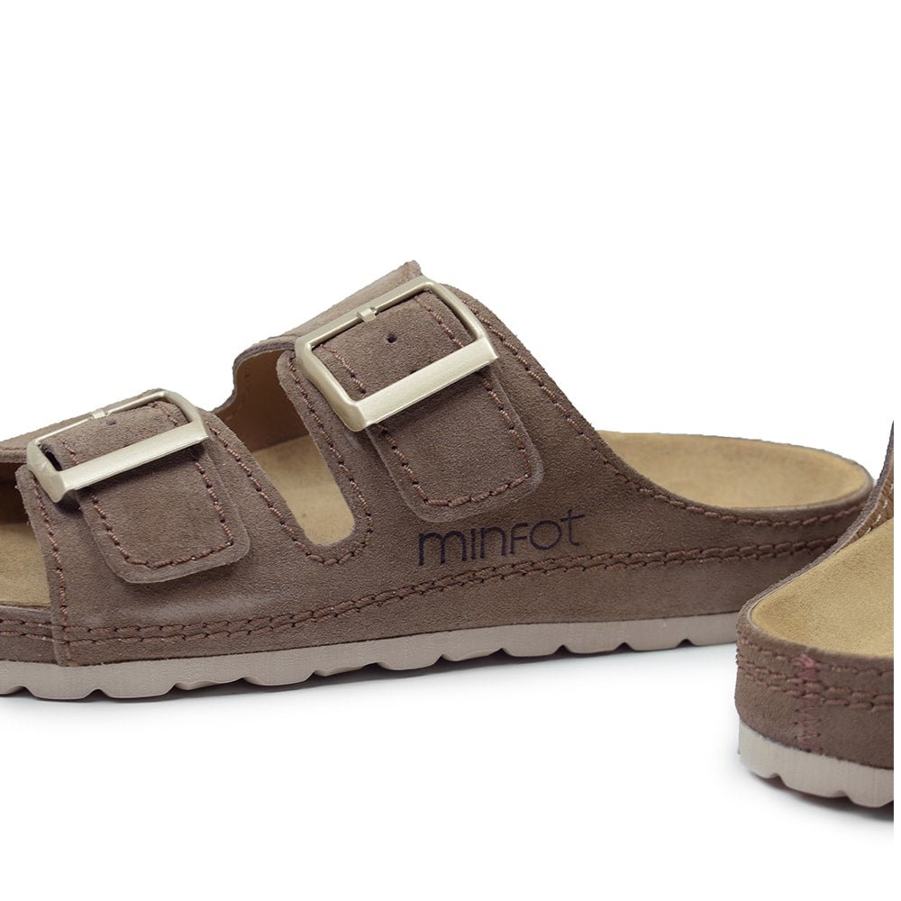 Minfot Sandaler Voss Dame Ruskind Taupe
