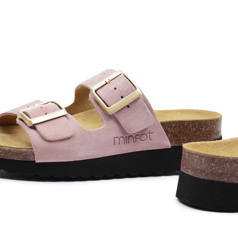 Minfot Sandaler Blød Bio Moa Ruskind Lyserød