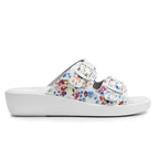 Minfot Massage Sandaler Blomster Hvid