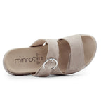 Minfot Abby Sandaler Dame Velcro Taupe