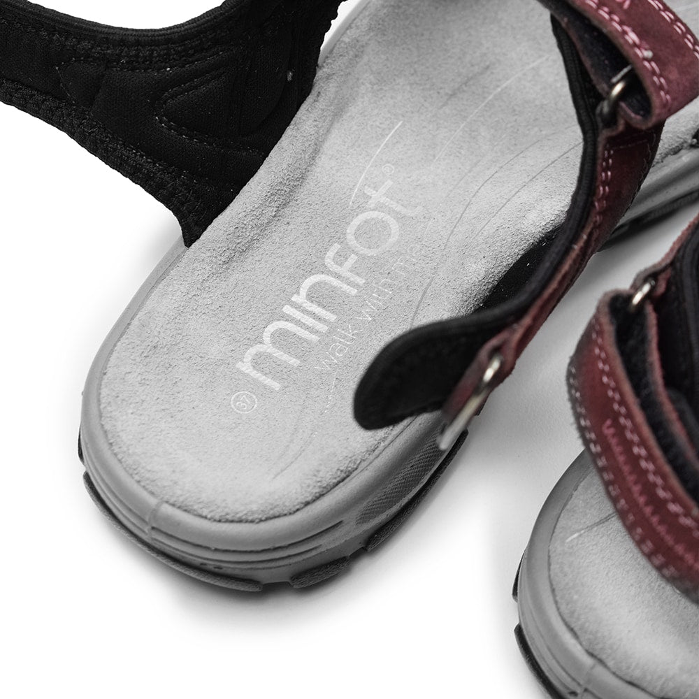 Produktbild 10 - Minfot Sandaler Torekov Dam Nubuck Röd